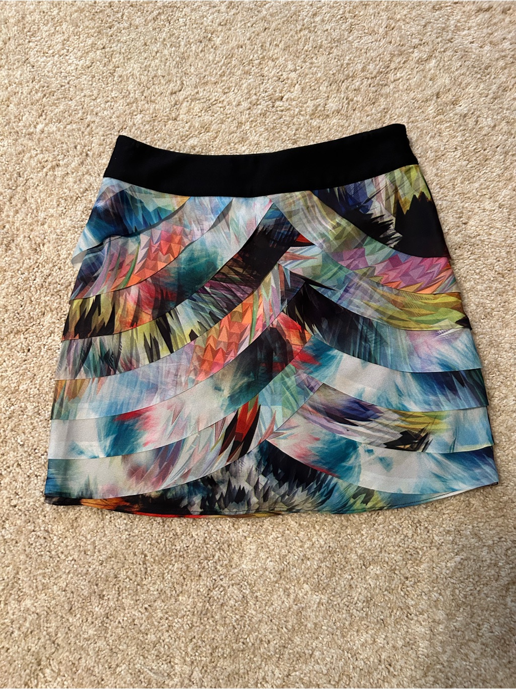 Ted Baker London Tropical Geometric Print Mini Skirt